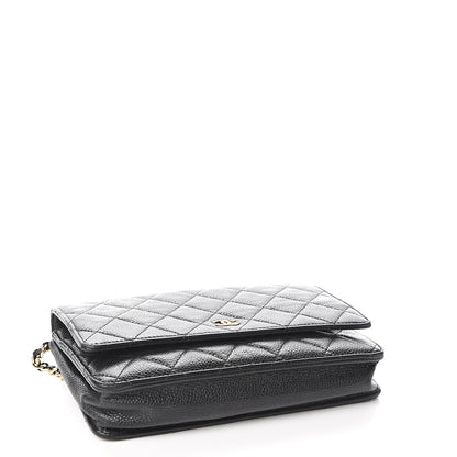 Chanel Caviar Quilted Wallet On Chain WOC Black 3 of 12