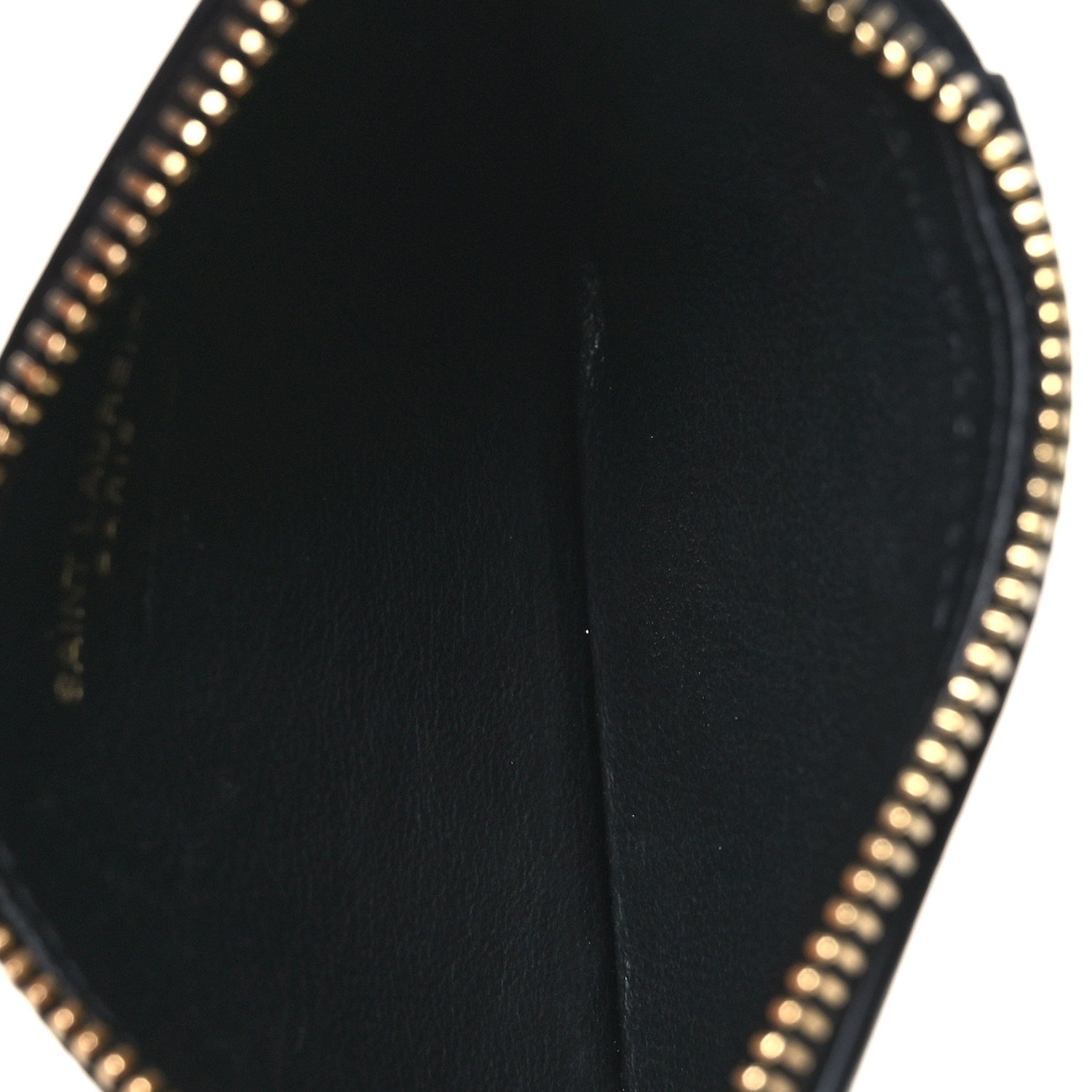 Saint Laurent Grained Calfskin Monogram 5 Fragments Zip Pouch Card Holder Black 5 of 8