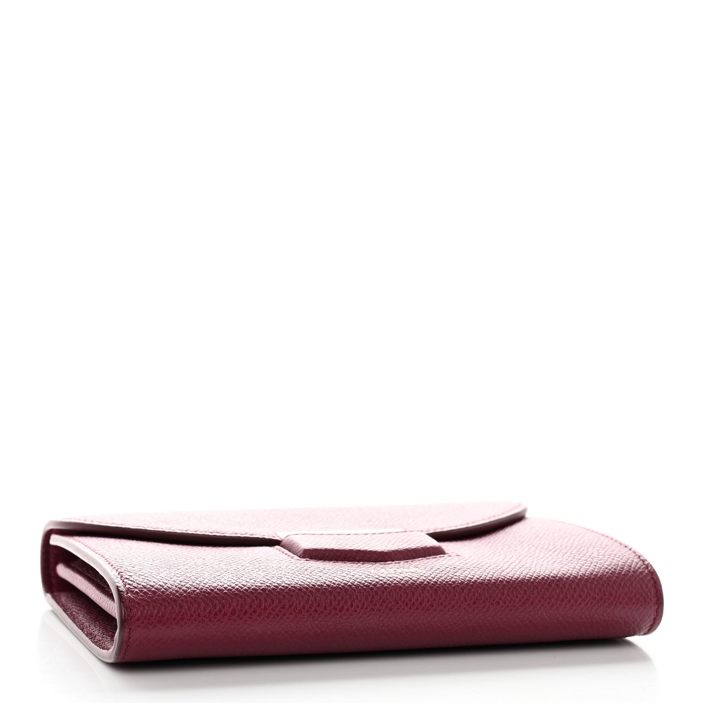 Grained Calfskin Medium Trotteur Multifunction Flap Wallet Plum