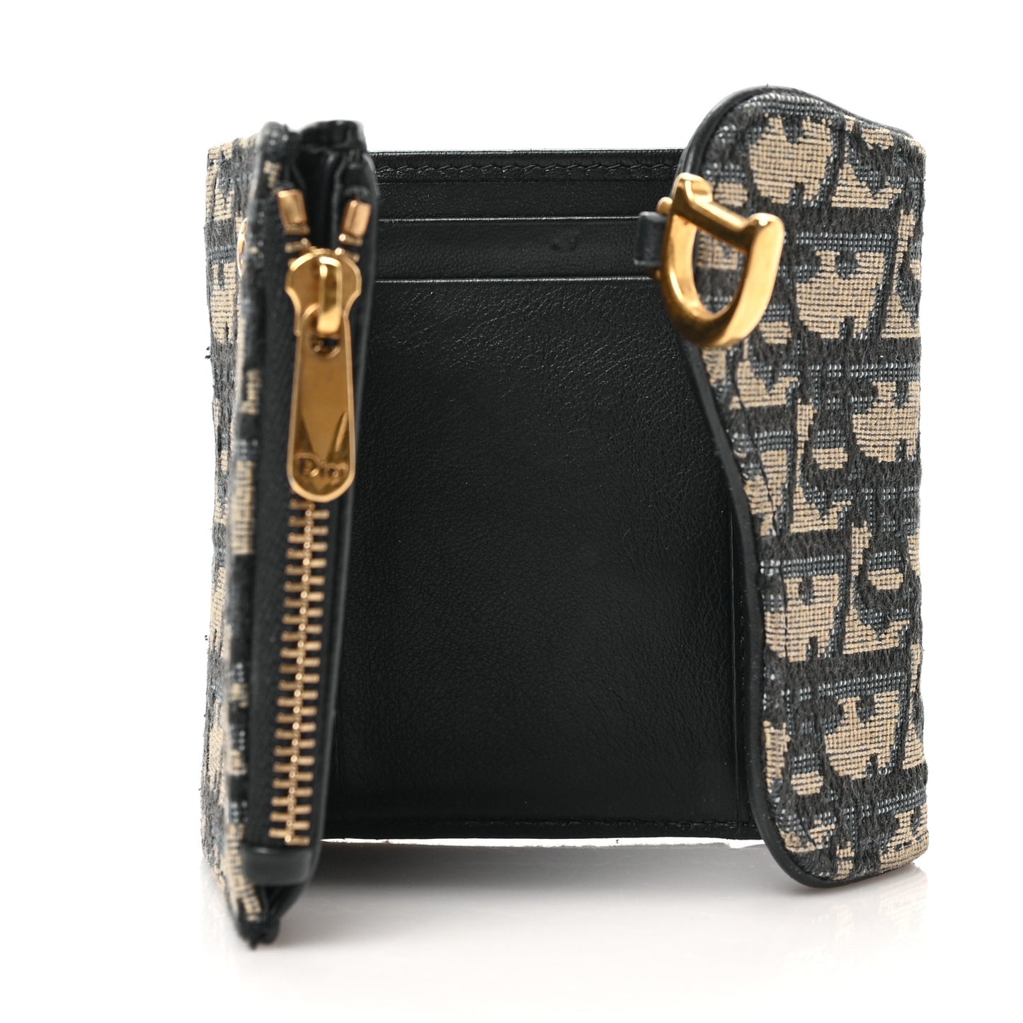 Oblique Saddle Lotus Wallet Blue