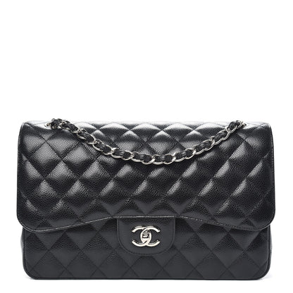 Chanel Caviar Quilted Jumbo Double Flap Black 1 of 11