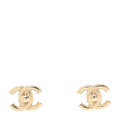 Chanel Metal CC Turnlock Earrings Gold 1 of 4