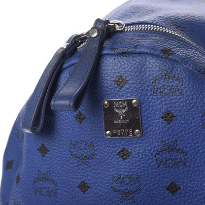 MCM Visetos Medium Side Stud Stark Backpack Blue 10 of 17