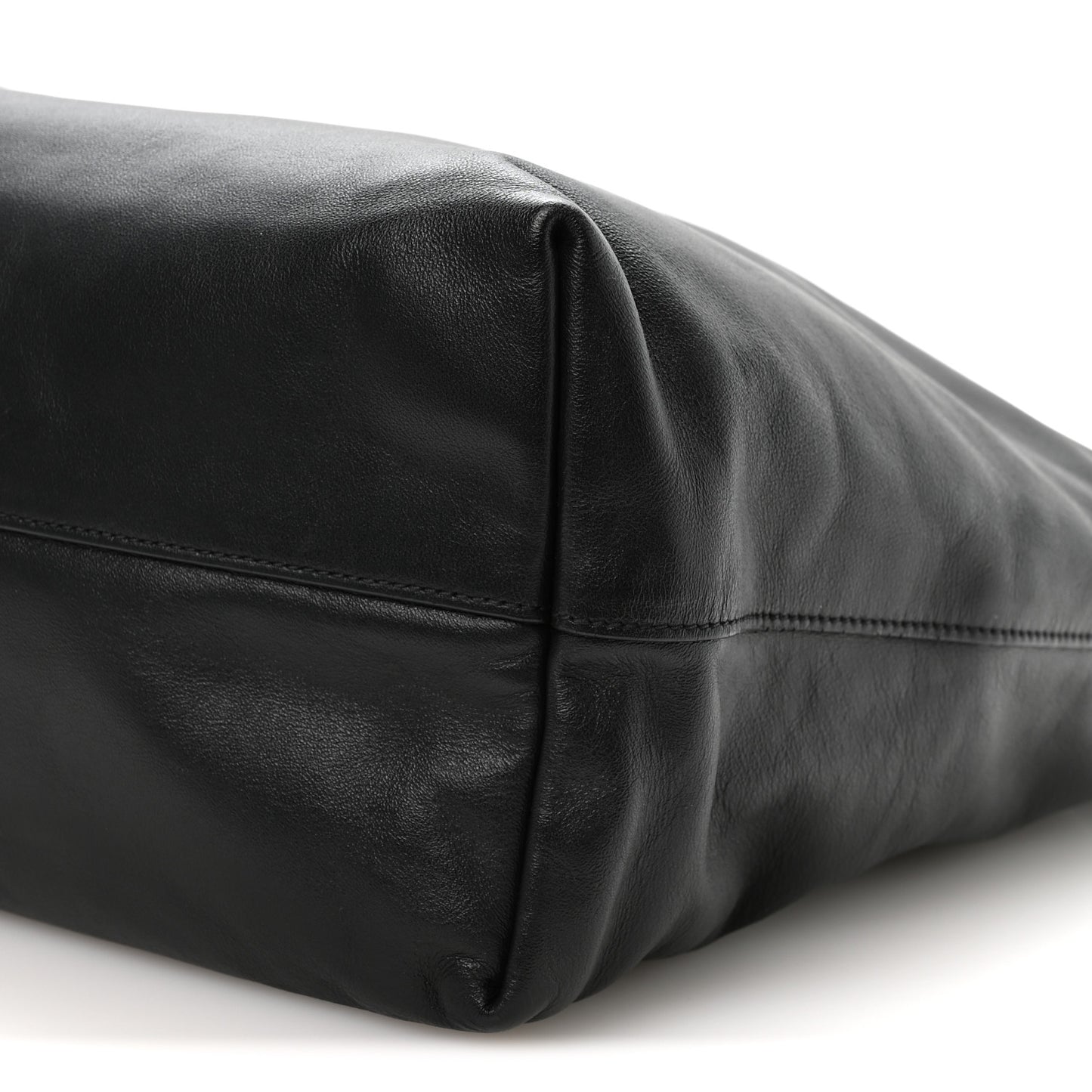 Soft Calf Shopping Tote Black