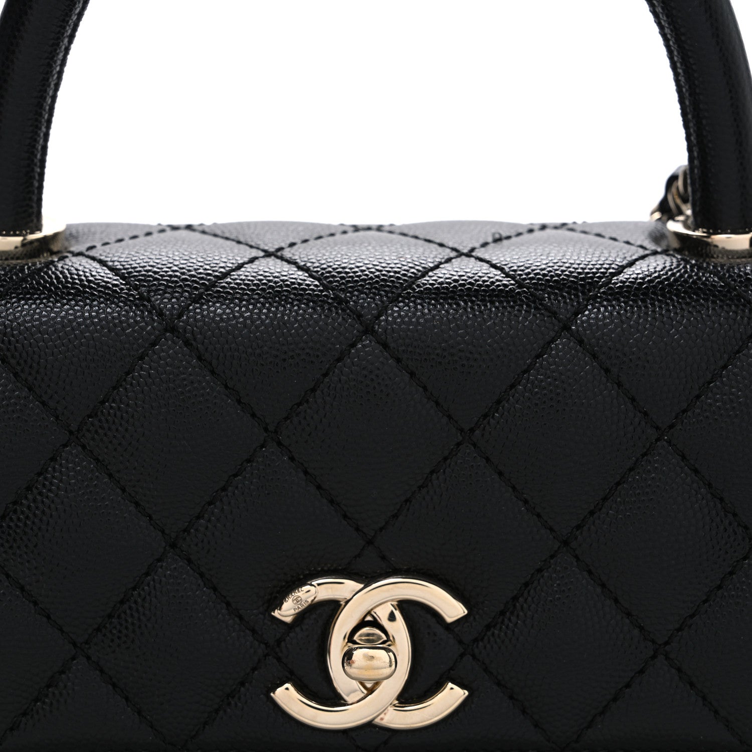 Chanel Caviar Quilted Maxi East West Coco Handle Flap Black 8 of 10