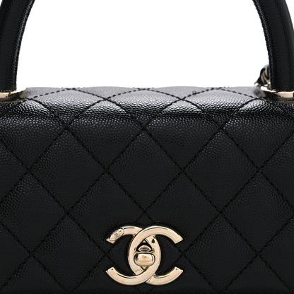 Chanel Caviar Quilted Maxi East West Coco Handle Flap Black 8 of 10