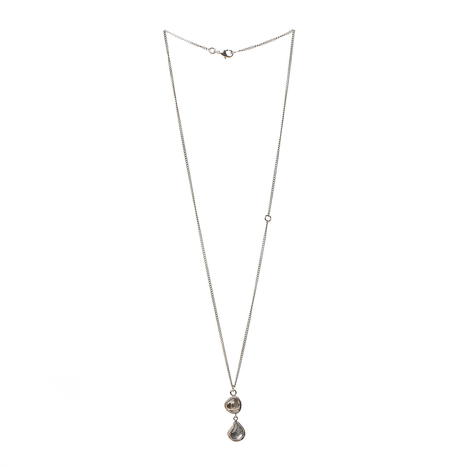 Chanel Gripoix CC Pendant Necklace Gold 3 of 5