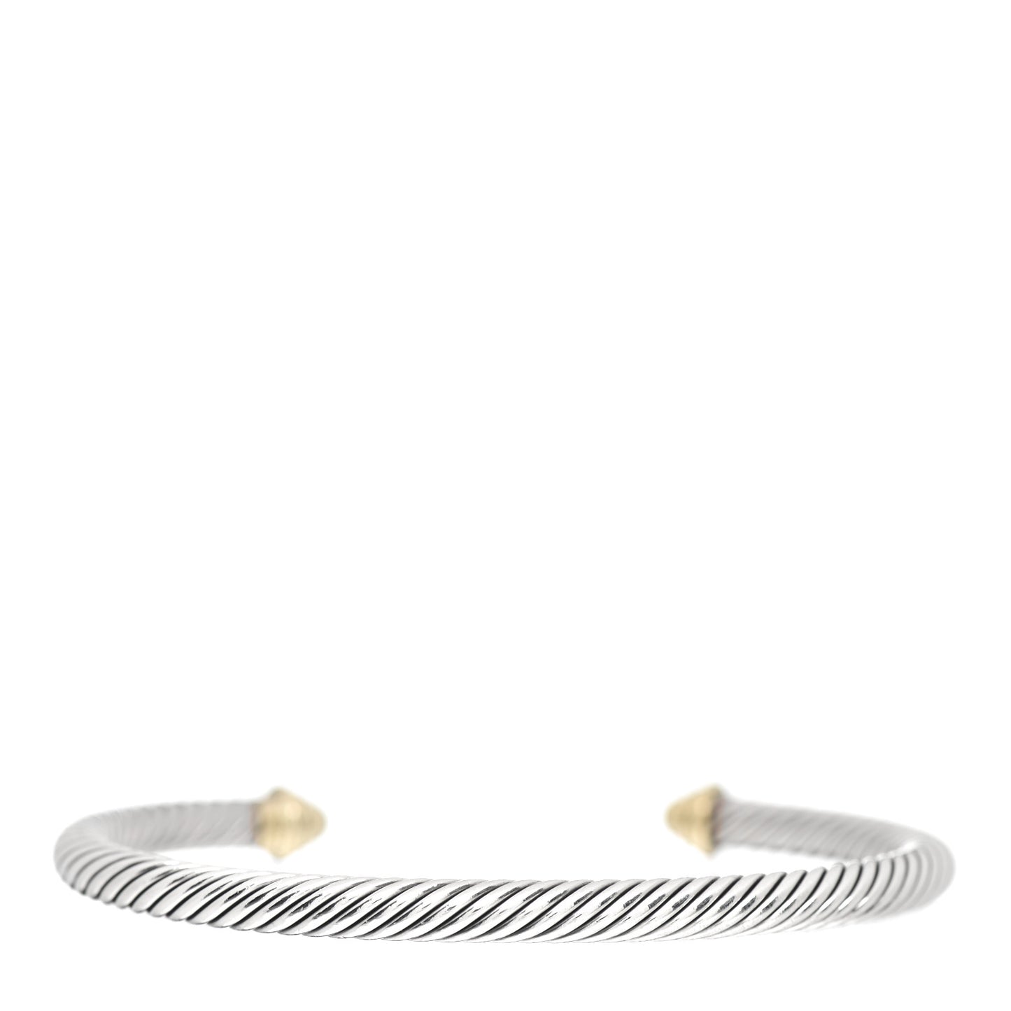 Sterling Silver 14K Yellow Gold 5mm Cable Classics Bracelet