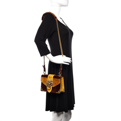 Prada Velluto Lions Head Cahier Shoulder Bag Ambra 2 of 9