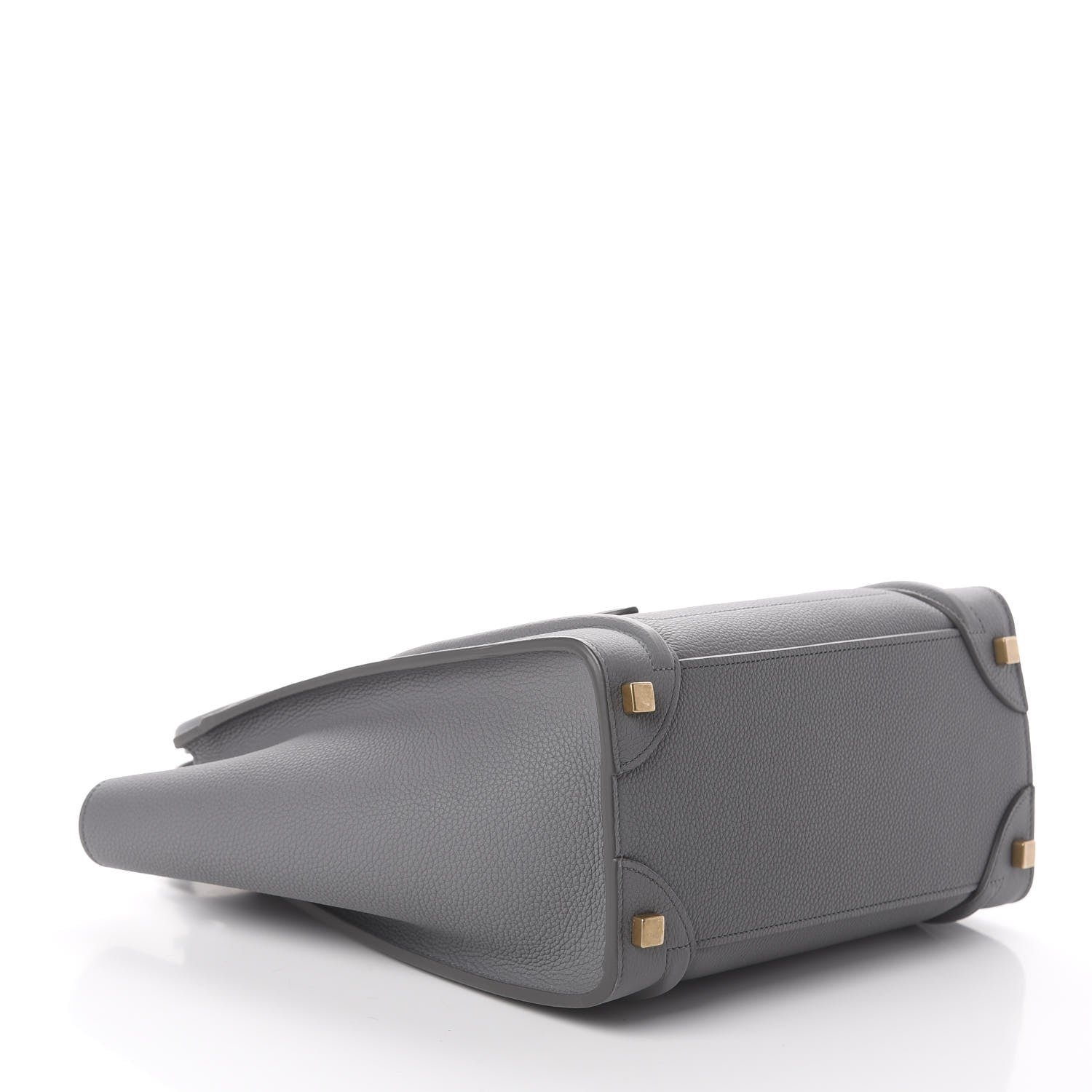 Celine Baby Drummed Calfskin Micro Luggage Kohl 3 of 8