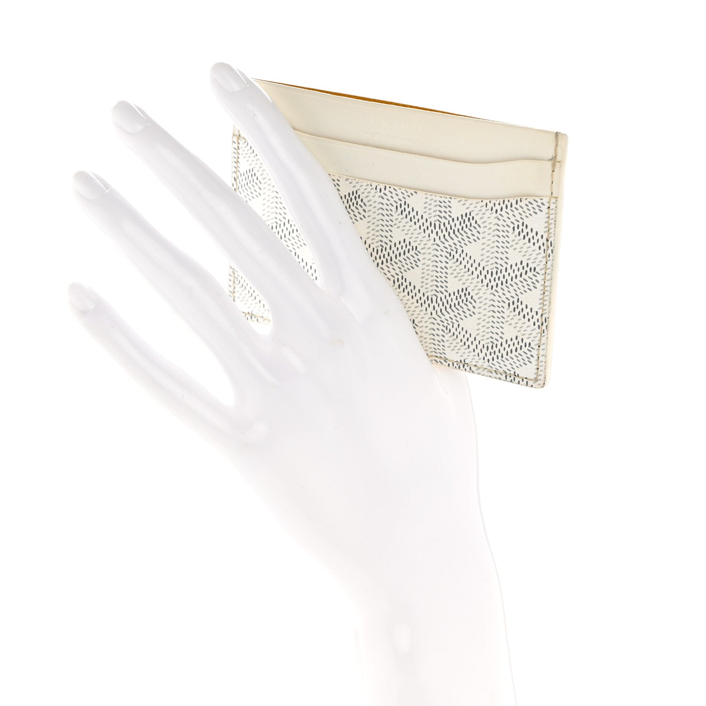 Goyardine Saint Sulpice Card Holder White