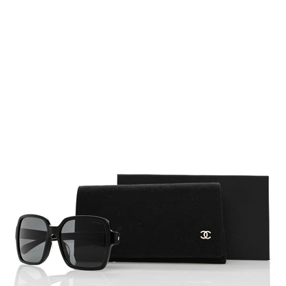 Chanel Acetate Polarized Square Sunglasses 5408-A Black 10 of 10