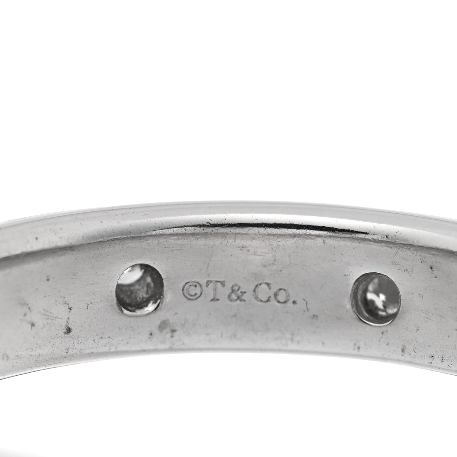 Tiffany Platinum Diamond 4mm Etoile Band Ring 61 9.5 4 of 4