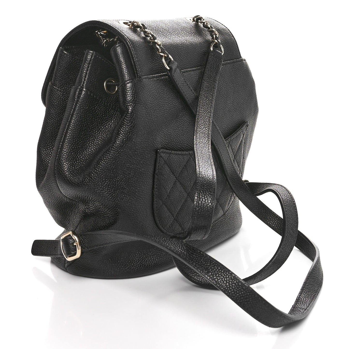 Caviar Quilted Backpack Black