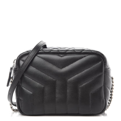 Saint Laurent Calfskin Y Quilted Monogram Mini Loulou Camera Bag Black 1 of 10