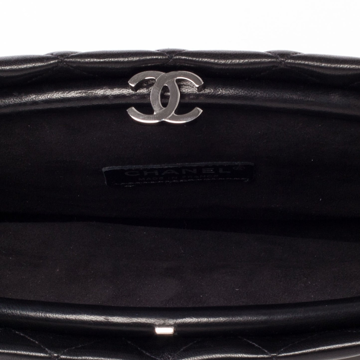 Lambskin Quilted Clutch Black