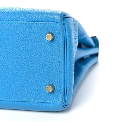 Hermes Togo Kelly Retourne 28 Bleu Zanzibar 9 of 12