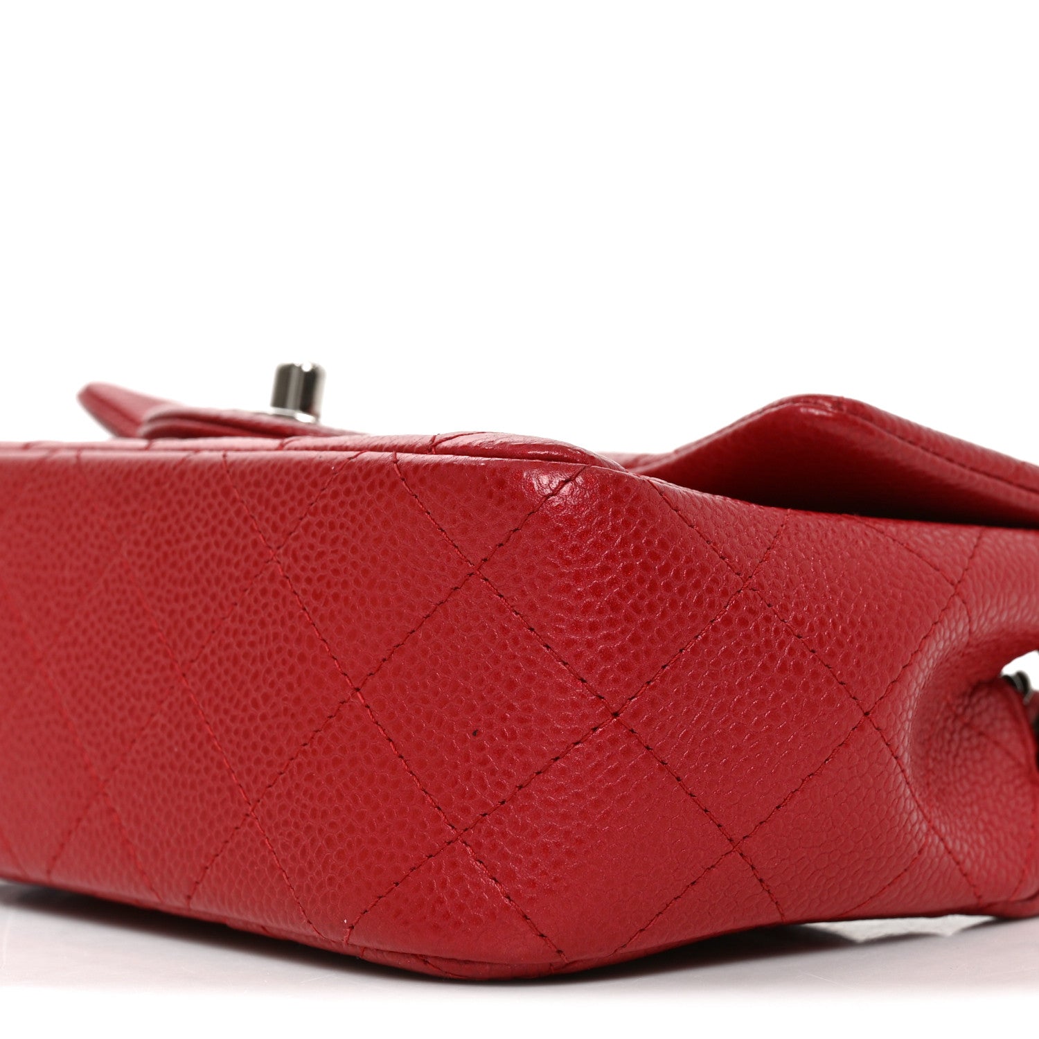 Chanel Caviar Quilted Mini Rectangular Flap Red 10 of 10