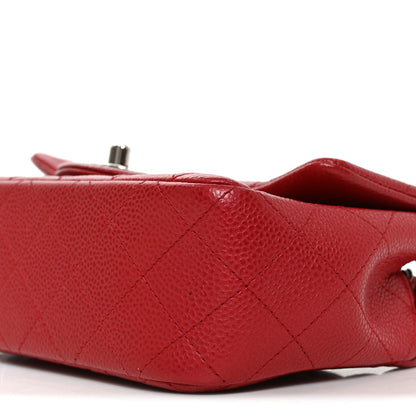 Chanel Caviar Quilted Mini Rectangular Flap Red 10 of 10