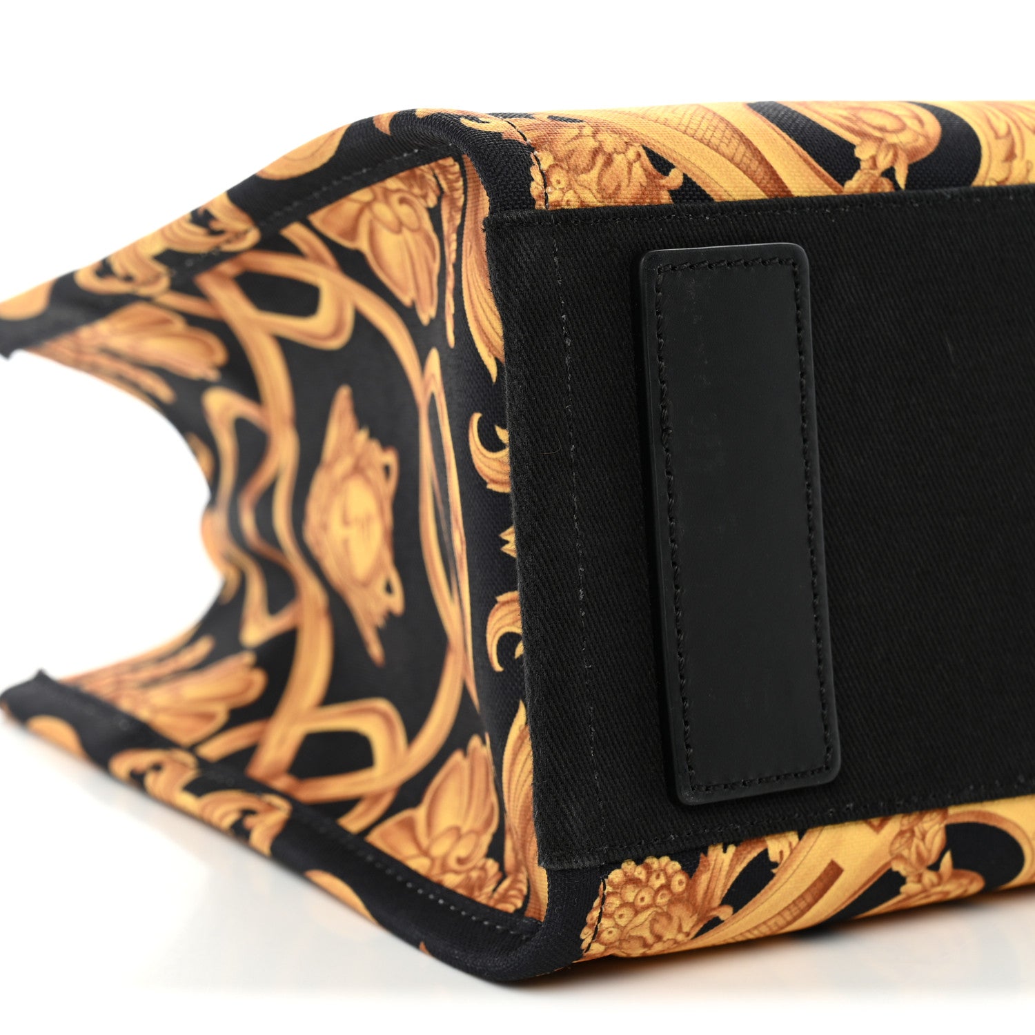 Versace Canvas Baroque Print Medusa Small Tote Black 8 of 13