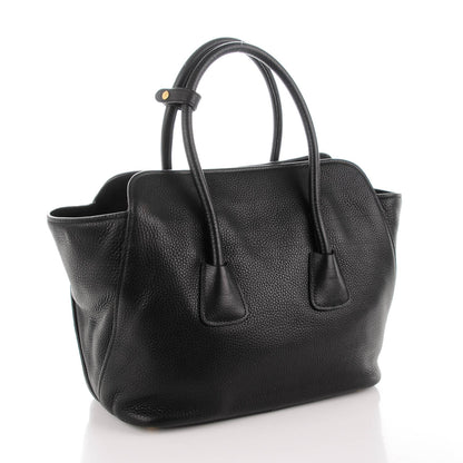 Prada Vitello Daino Tote Nero Black 3 of 7