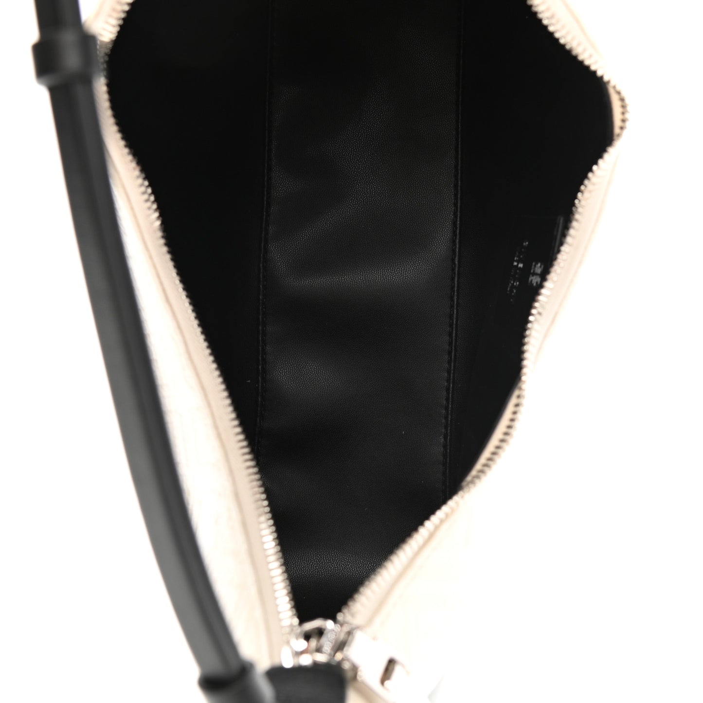 Coated Canvas Logo 4G Embossed Small Moon Cut Out Shoulder Bag Ivory