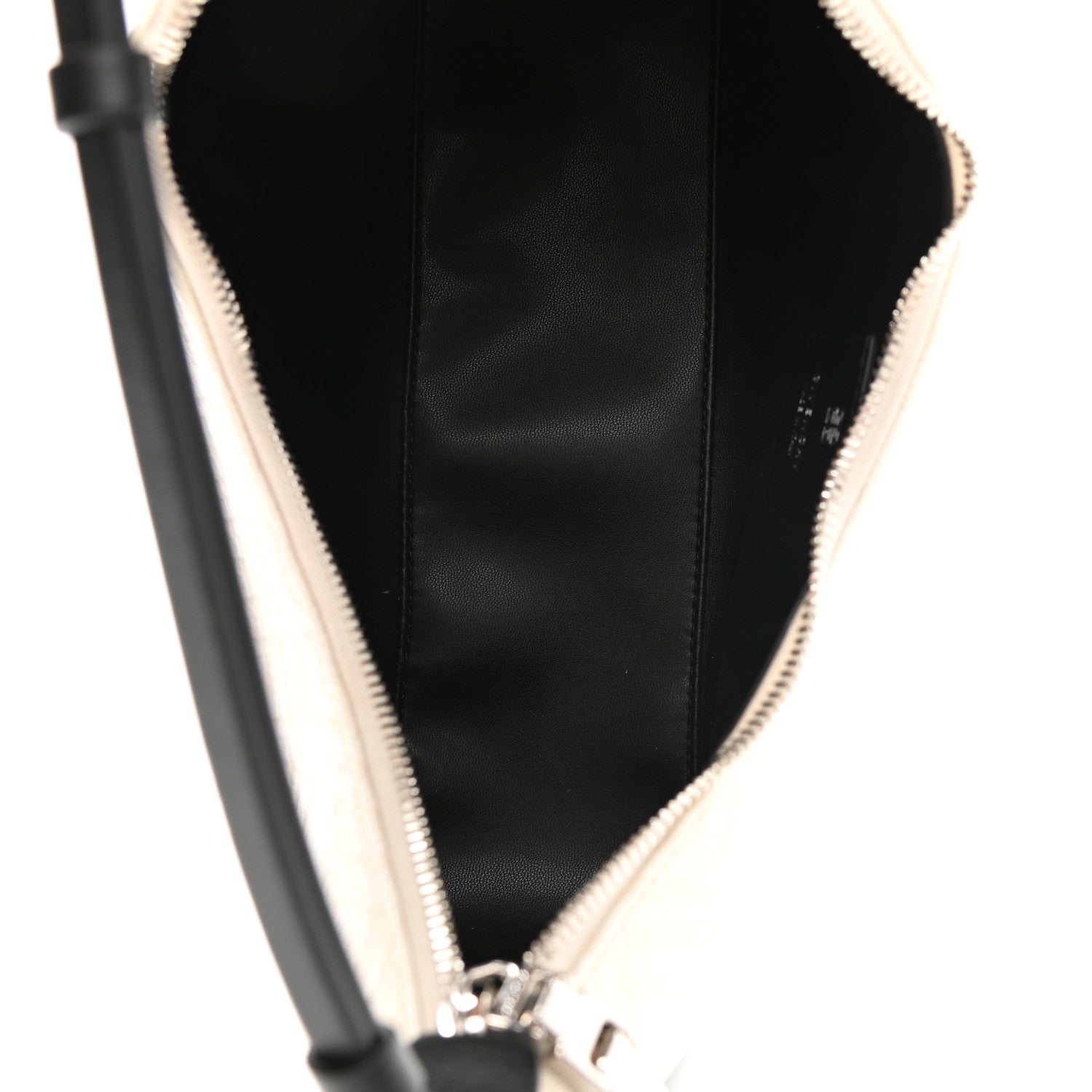 Givenchy Coated Canvas Logo 4G Embossed Small Moon Cut Out Shoulder Bag Ivory 5 of 11