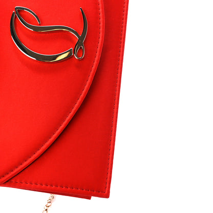 Christian Louboutin Satin Loubi54 Crossbody Clutch Red 14 of 15