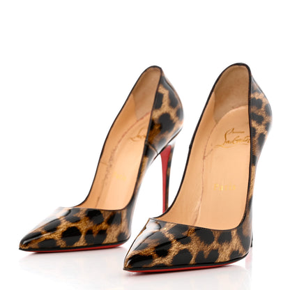 Christian Louboutin Patent Leopardino So Kate 120 Pumps 35 Brown 3 of 12
