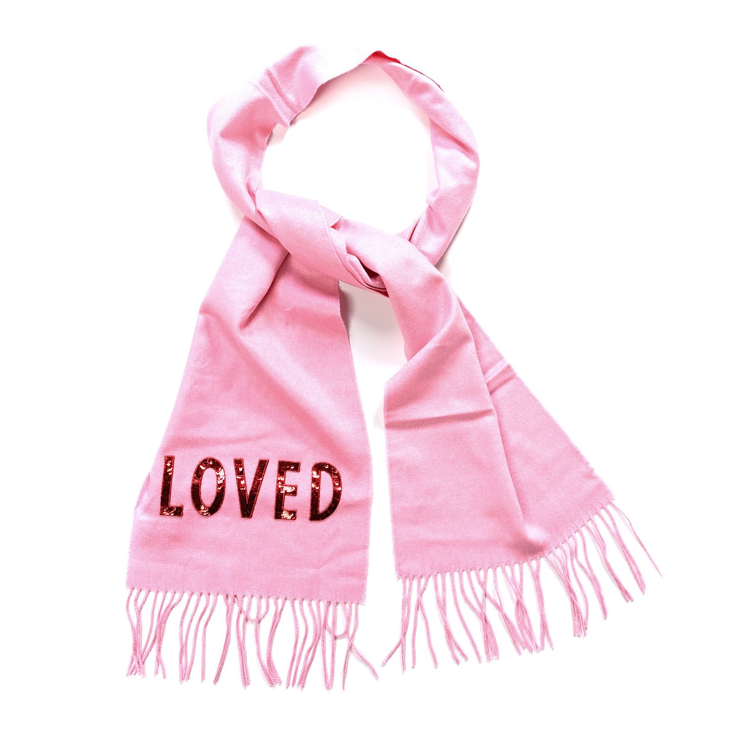 Silk Cashmere Sequins Lovesh Scarf Roseate