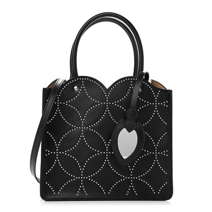 Alaia Calfskin Arabesque 20 Studded Garance Tote Black 1 of 9