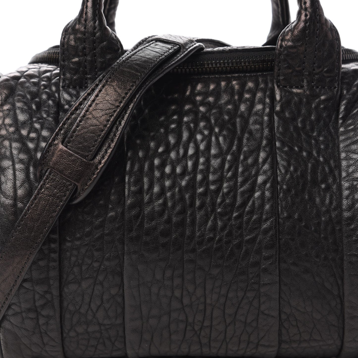 Pebbled Lambskin Rockie Black Matte Black Hardware