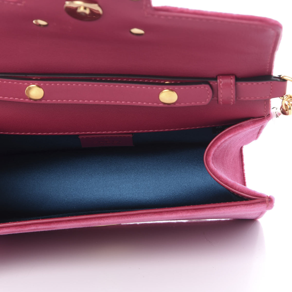 Gucci Velvet Crystal Square G Shoulder Bag Light Raspberry Rose 4 of 10