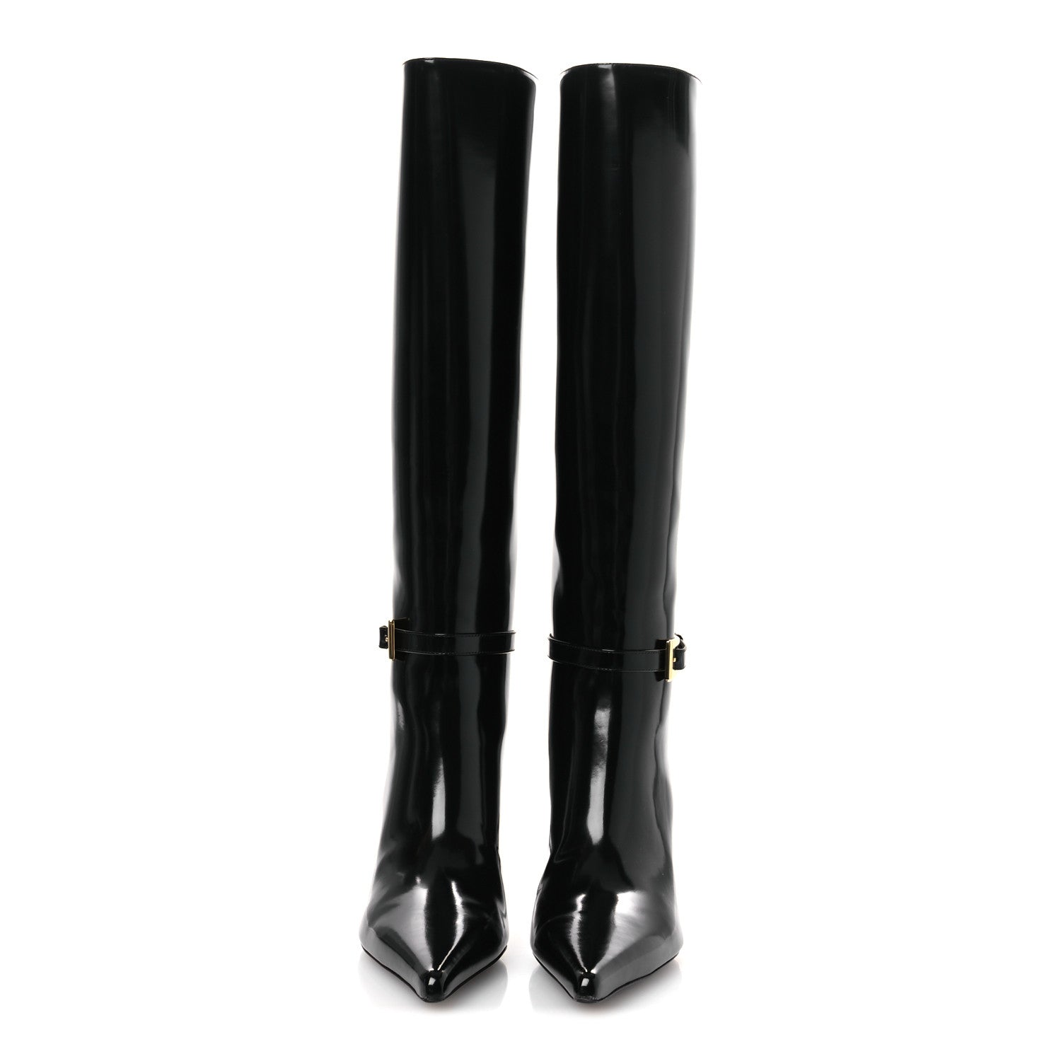 Saint Laurent Vitello Marilyn Hacker 70mm Luz Boots 39 Black 3 of 11