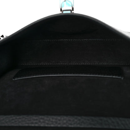 Valentino Garavani Pebbled Calfskin Medium Rockstud Flip Lock Crossbody Bag Black 5 of 8