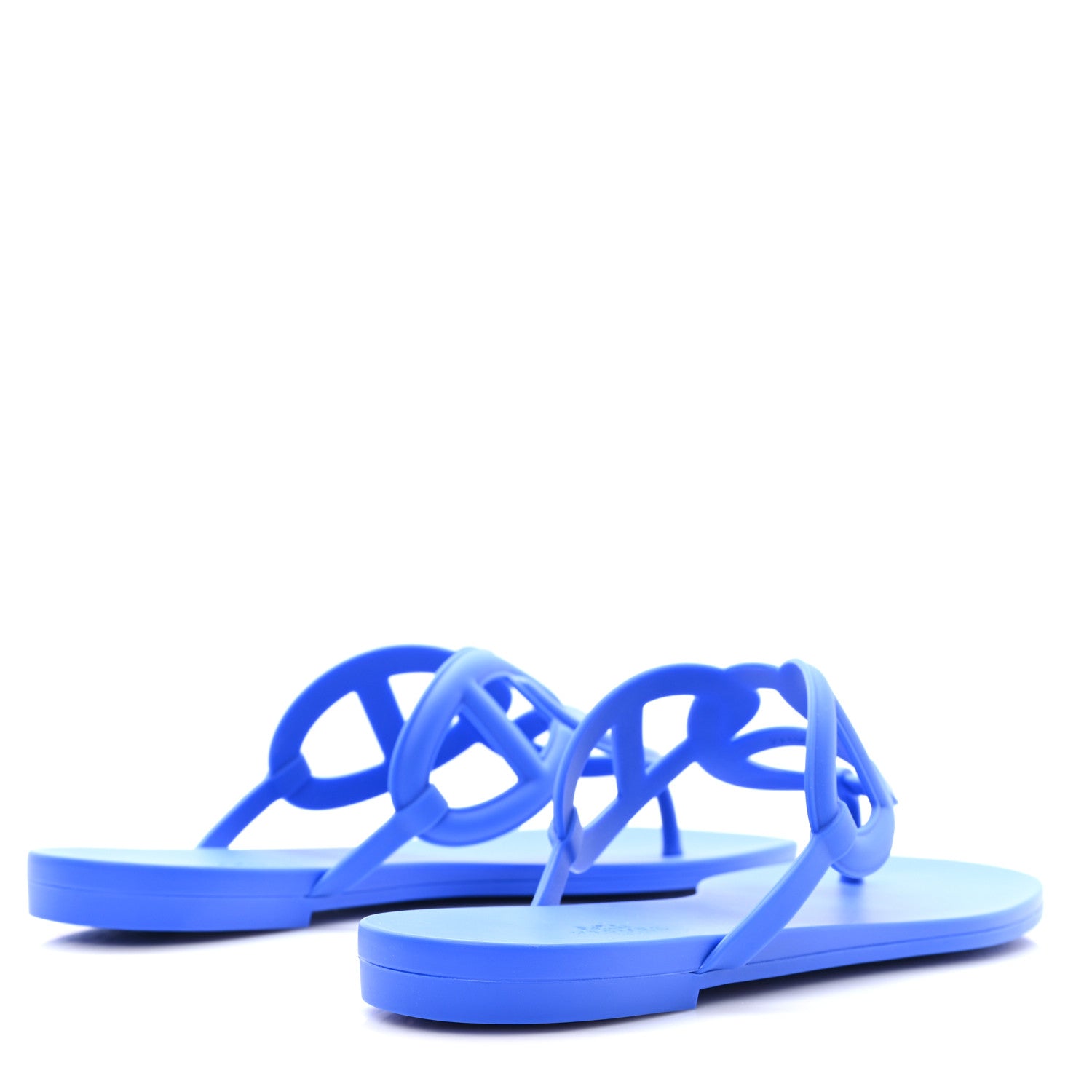 Hermes Rubber Womens Egerie Sandals 40 Bleu Outremer 5 of 10