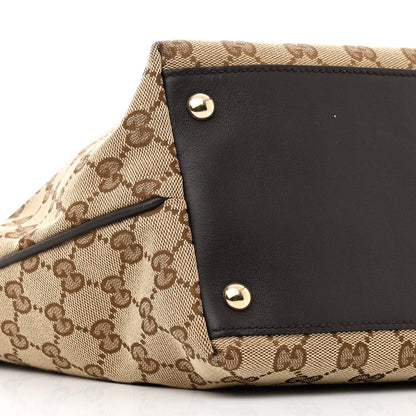 Gucci Monogram Medium New Britt Tote Brown 9 of 10