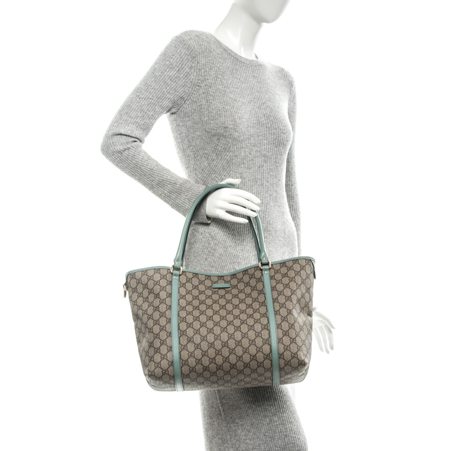 Gucci GG Plus Monogram Medium Joy Tote Light Blue 2 of 7