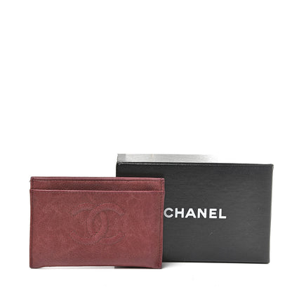 Chanel Caviar Timeless CC Card Holder Bordeaux 15 of 15