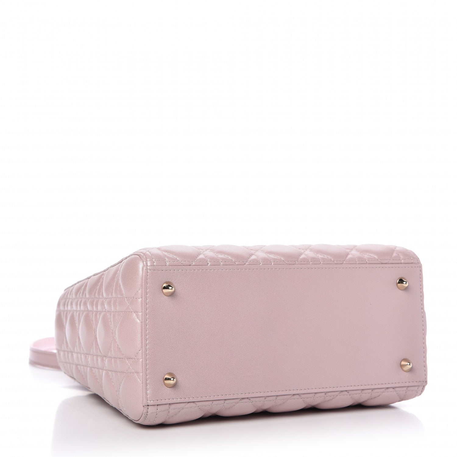 Christian Dior Pearly Lambskin Cannage Medium Lady Dior Lotus 4 of 10