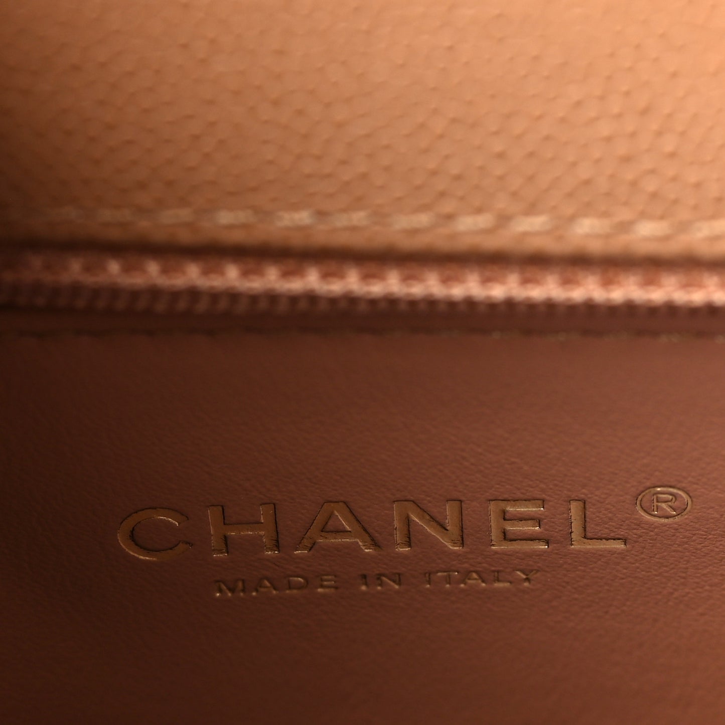 Caviar Quilted Mini Coco Chain Handle Flap Dark Beige