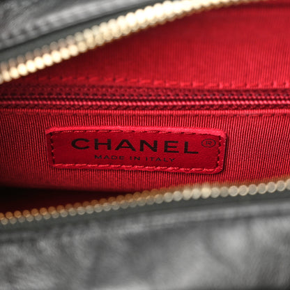 Chanel Aged Calfskin Chevron Quilted Small Gabrielle Hobo Black 6 of 10