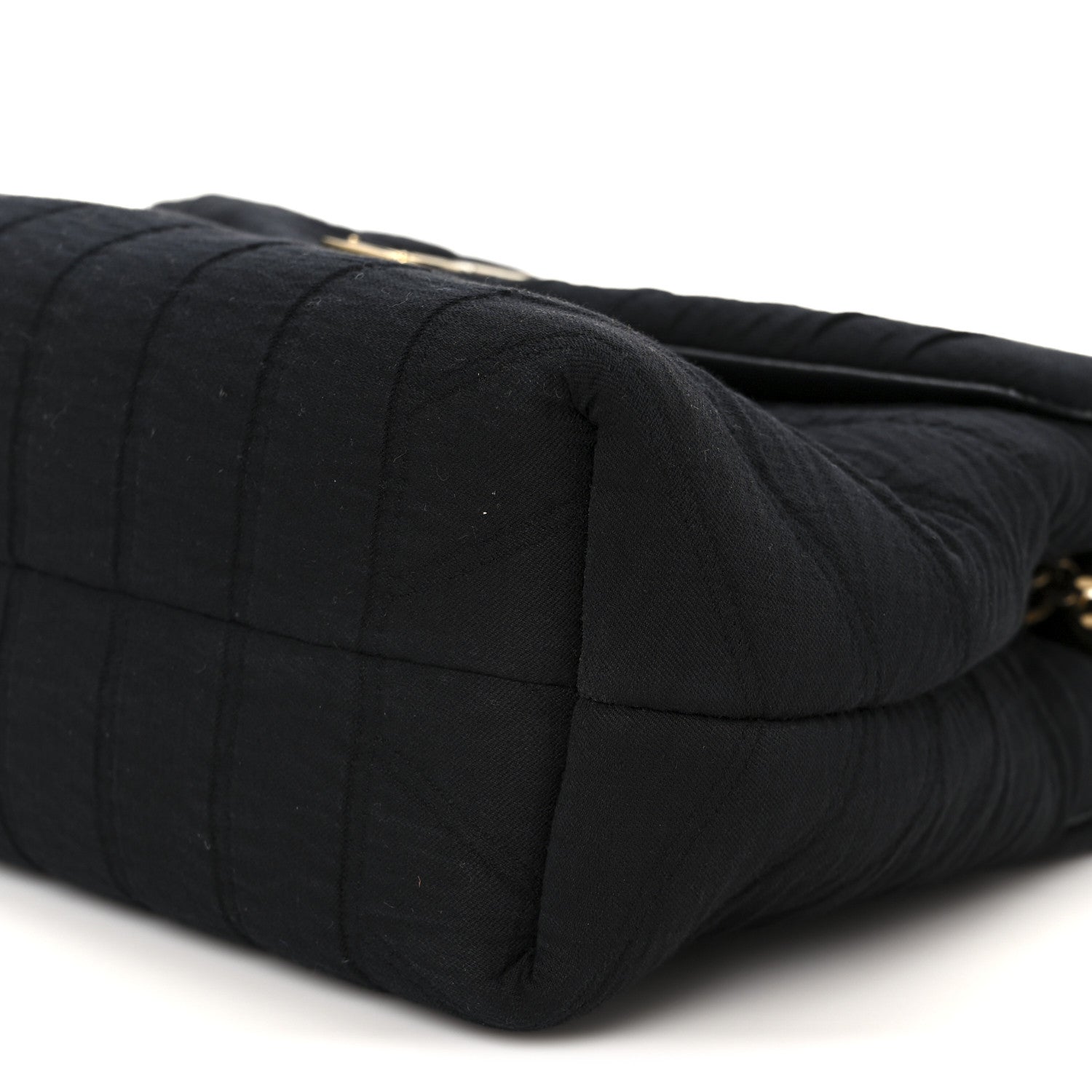 Saint Laurent Fabric Y Quilted Monogram Small Loulou Chain Satchel Black 11 of 12