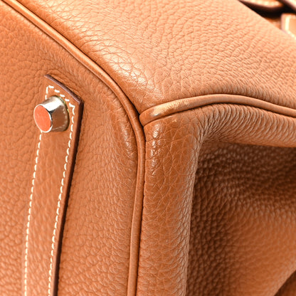 Hermes Taurillon Clemence Birkin 35 Gold 9 of 11