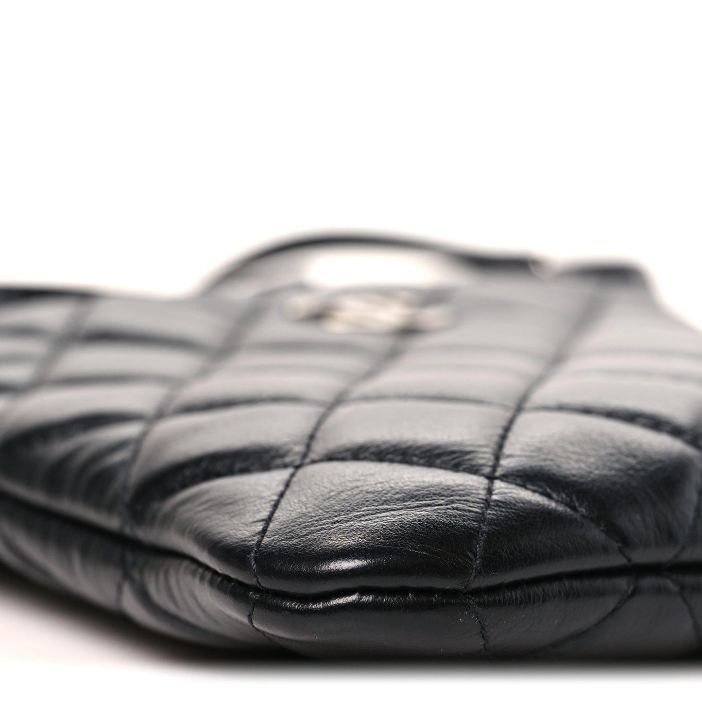 Lambskin Quilted Uniform Crossbody Bag Black