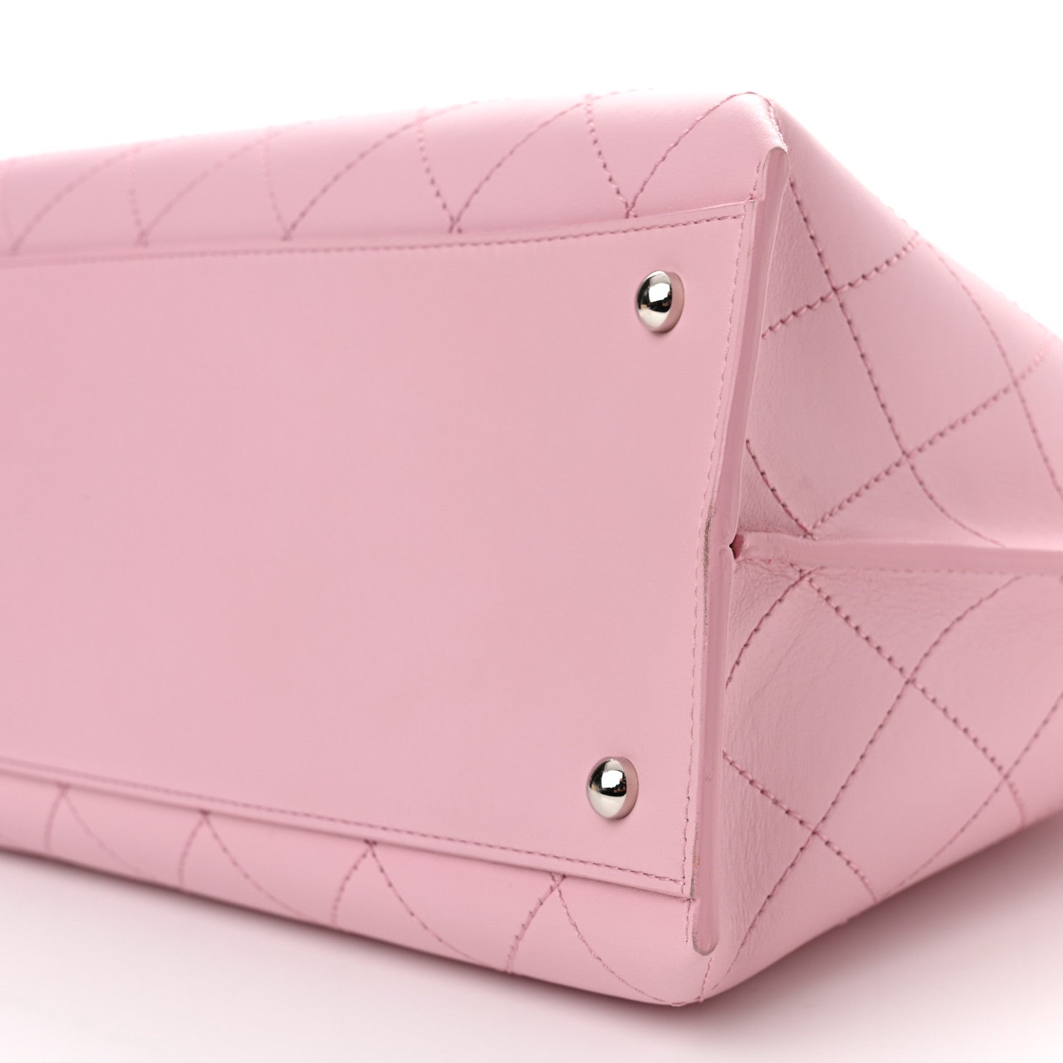 Chanel Calfskin Stitch Medium Ring My Bag Shopping Tote Pink 10 of 11