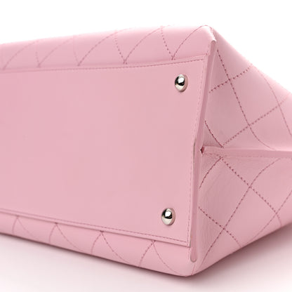 Chanel Calfskin Stitch Medium Ring My Bag Shopping Tote Pink 10 of 11