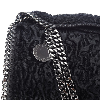 Stella McCartney Crushed Velvet Small Falabella Tote Black 10 of 11