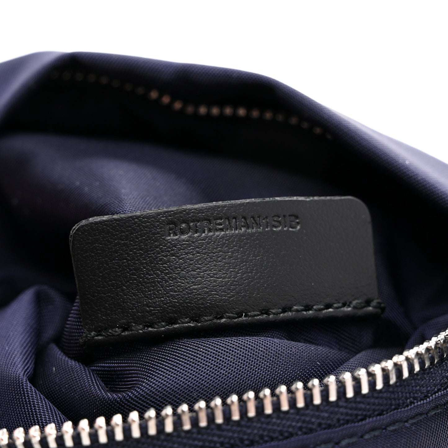 Nylon Vintage Check Print Logo Wristlet Navy