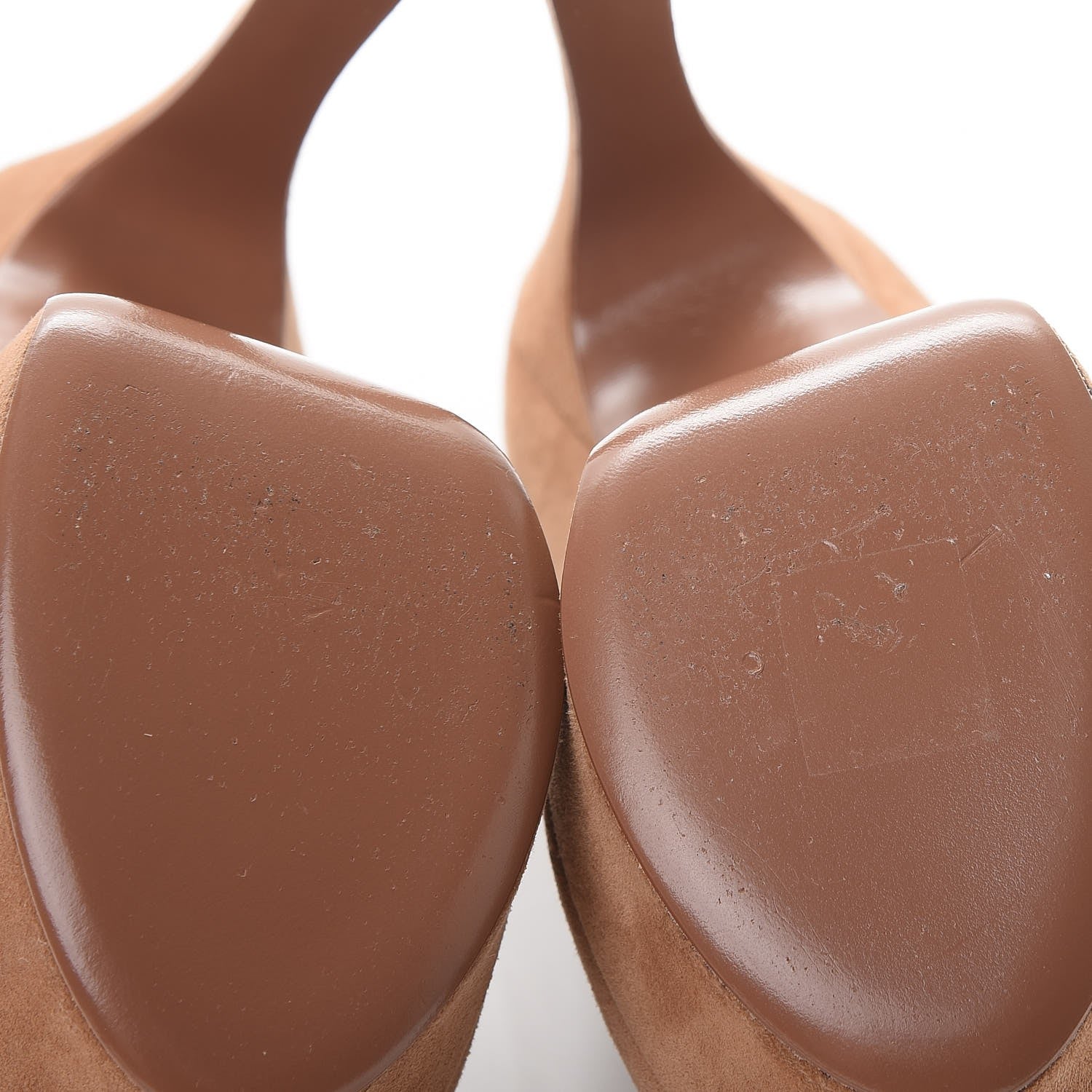 Saint Laurent Suede Palais Platform Mary Jane Pumps 37 Tan 12 of 14